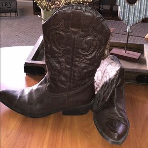 Faux Cowgirl Dress Boots